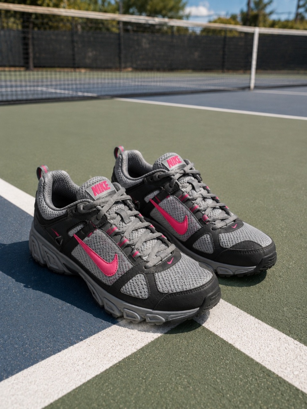 Nike Trail Sneakers Gray Pink Athletic Shoes